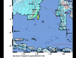 Guncangan Gempa Magnitudo 7,4 Menggetarkan Tanah Bumbu, Kalimantan Selatan, pada Dini Hari Selasa, 29 Agustus 2023