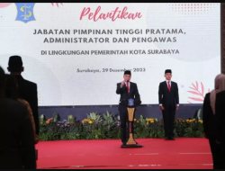 Wali Kota Surabaya Eri Cahyadi Lakukan Rotasi Jabatan di Akhir 2023
