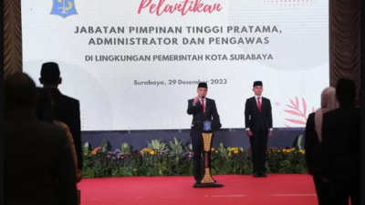 Wali Kota Surabaya Eri Cahyadi Lakukan Rotasi Jabatan di Akhir 2023